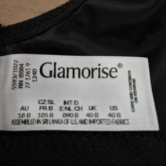 Glamorise NWOT Low-Cut WonderWire Lace Bra Size 40B - Picture 5 of 5